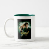 Harry Potter Ron Hermione Dobby Group Shot Zweifarbige Tasse (Links)
