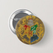 Harry Potter | Rustikale Hogwarts Crest Button (Vorne & Hinten)