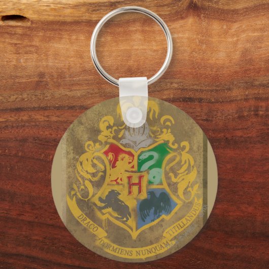 Harry Potter | Rustikale Hogwarts Crest Schlüsselanhänger (Vorderseite)