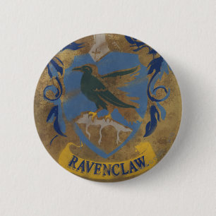 Harry Potter   Rustikale Ravenclaw-Malerei Button