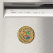 Harry Potter | Rustikales Hogwarts-Wappen Magnet (In Situ (Geschirrspüler))