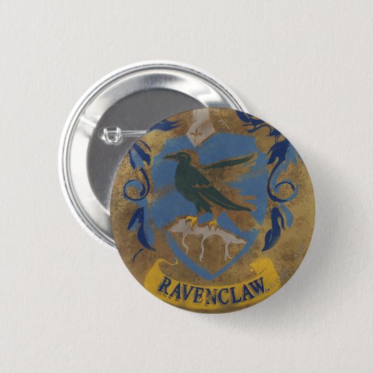 Harry Potter | Rustikales Ravenclaw-Gemälde Button (Vorne & Hinten)