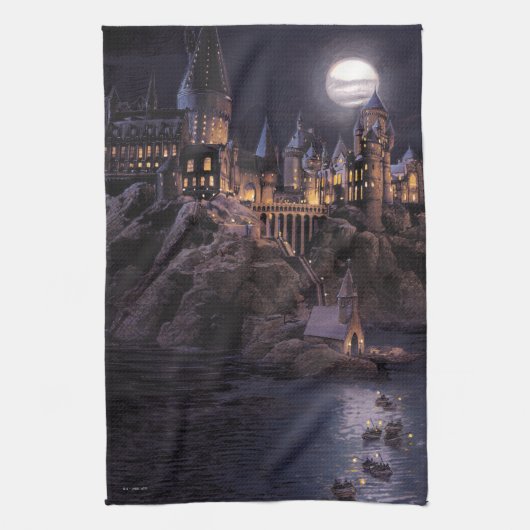 Harry-Potter-Schloss | Großer See von Hogwarts Geschirrtuch (Vertikal)