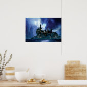 Harry Potter Schloss | Hogwarts bei Nacht Poster (Küche)