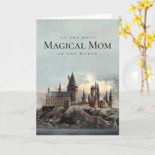 Harry Potter Schloss Hogwarts Muttertag Karte (Gelbe Blume)