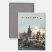 Harry Potter | Schloss Hogwarts Tageslicht Magnet (Vorderseite/Rückseite)