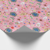 HARRY POTTER™ | Schokoladenfrosch und -muster Geschenkpapier (Ecke)