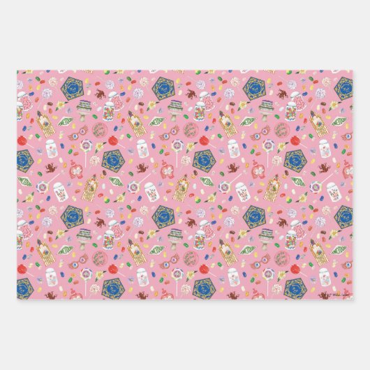 HARRY POTTER™ | Schokoladenfrosch und -muster Geschenkpapier Set (Vorderseite 2)