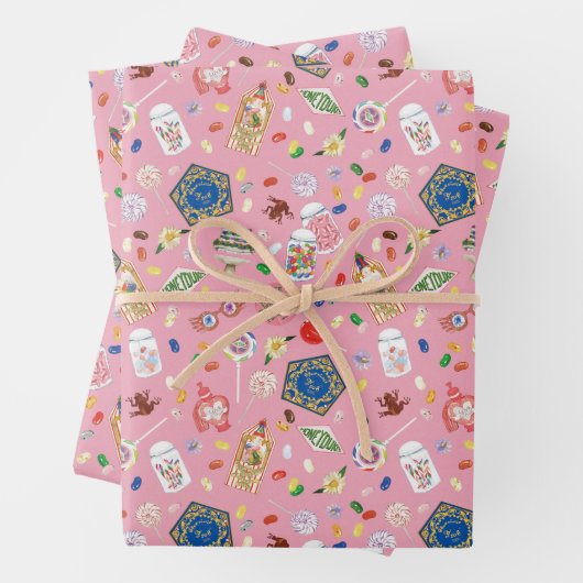 HARRY POTTER™ | Schokoladenfrosch und -muster Geschenkpapier Set (Beispiel)