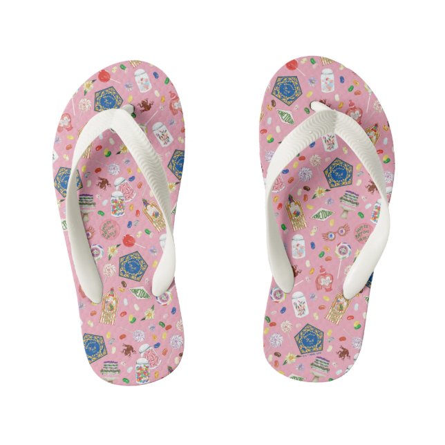 HARRY POTTER™ | Schokoladenfrosch und -muster Kinderbadesandalen (Fußbett)