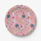 HARRY POTTER™ | Schokoladenfrosch und -muster Pappteller (Vorderseite)