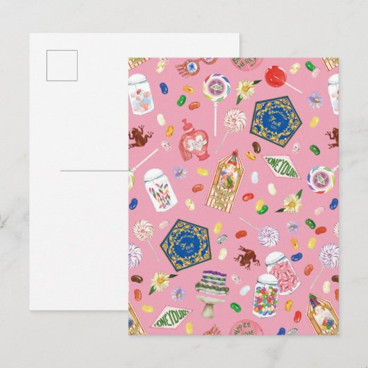 HARRY POTTER™ | Schokoladenfrosch und -muster Postkarte (Vorne/Hinten)