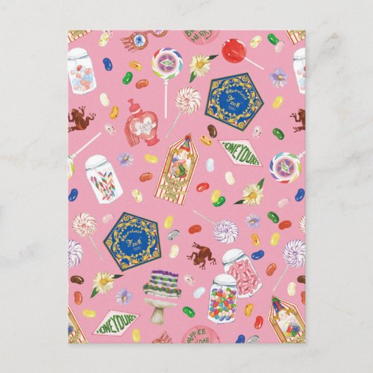 HARRY POTTER™ | Schokoladenfrosch und -muster Postkarte (Vorderseite)