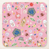 HARRY POTTER™ | Schokoladenfrosch und -muster Rechteckiger Pappuntersetzer (Vorderseite)