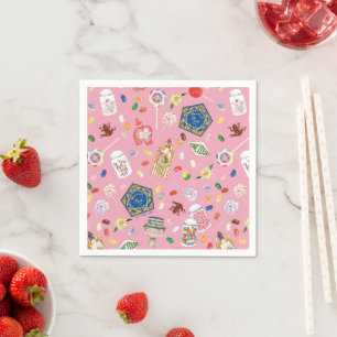 HARRY POTTER™ Schokoladenfrosch und -muster Serviette