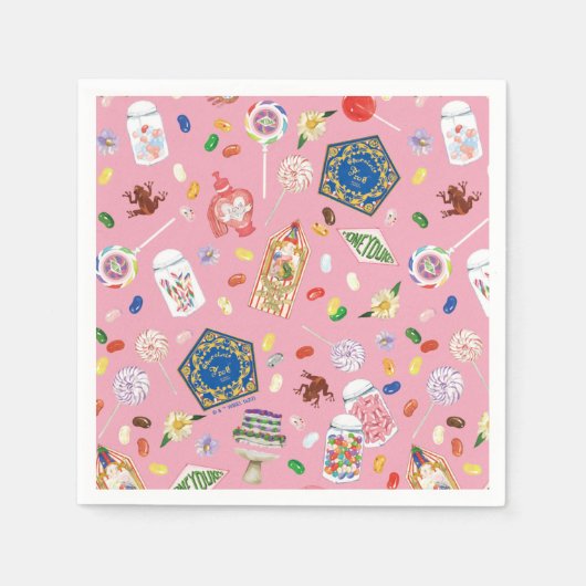 HARRY POTTER™ | Schokoladenfrosch und -muster Serviette (Vorderseite)