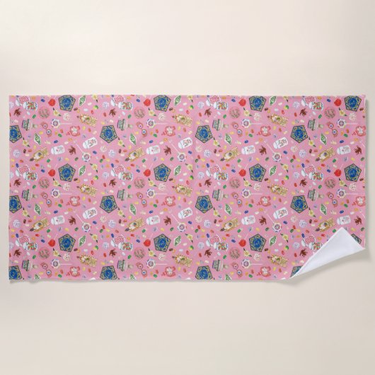 HARRY POTTER™ | Schokoladenfrosch und -muster Strandtuch (Vorderseite)