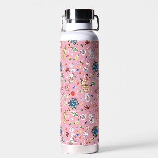 HARRY POTTER™ | Schokoladenfrosch und -muster Trinkflasche (Rückseite)