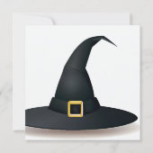 Harry Potter | Schwarze Hexenhut-Babyparty Einladung (Rückseite)