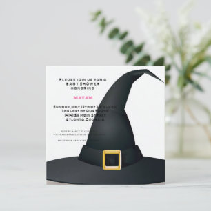 Harry Potter   Schwarze Hexenhut-Babyparty Einladung
