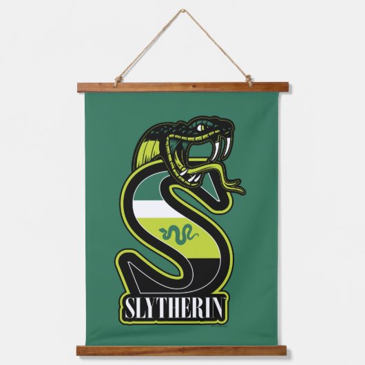 HARRY POTTER™ | SLYTHERIN™ Athletic Badge Wandteppich Mit Holzrahmen (Vorderseite)