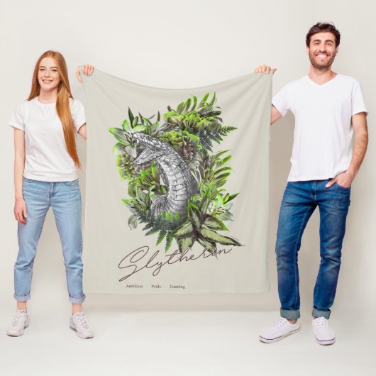 HARRY POTTER™ SLYTHERIN™ Blumengrafik Fleecedecke (Beispiel)