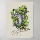 HARRY POTTER™ SLYTHERIN™ Blumengrafik Poster (Vorne)