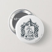 Harry Potter | Slytherin Crest - Black and White Button (Vorne & Hinten)