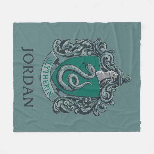 Harry Potter | Slytherin Crest Green Fleecedecke (Vorderseite (Horizontal))