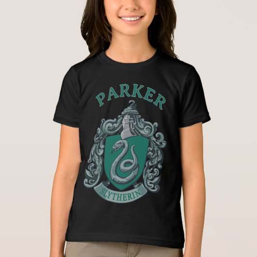 Harry Potter | Slytherin Crest Green Tri-Blend Shirt (Vorderseite)
