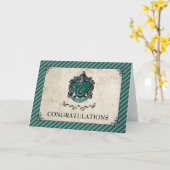 Harry Potter | Slytherin Glückwunsch Karte (Gelbe Blume)
