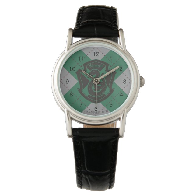 Harry Potter | Slytherin House Pride Crest Armbanduhr (Vorderseite)