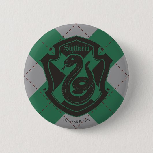 Harry Potter | Slytherin House Pride Wappen Button (Vorderseite)