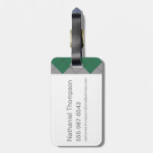 Harry Potter | Slytherin House Pride Wappen Gepäckanhänger (Rückseite vertikal)