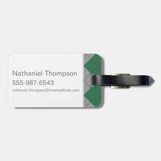 Harry Potter | Slytherin House Pride Wappen Gepäckanhänger (Rückseite horizontal)