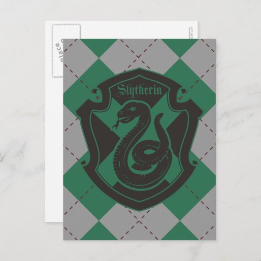 Harry Potter | Slytherin House Pride Wappen Postkarte (Vorne/Hinten)