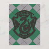 Harry Potter | Slytherin House Pride Wappen Postkarte (Vorderseite)