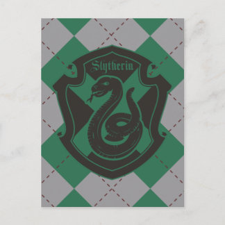 Harry Potter | Slytherin House Pride Wappen Postkarte