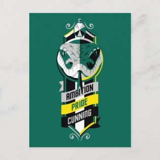 Harry Potter | SLYTHERIN™ House Tracks Sigil Postkarte