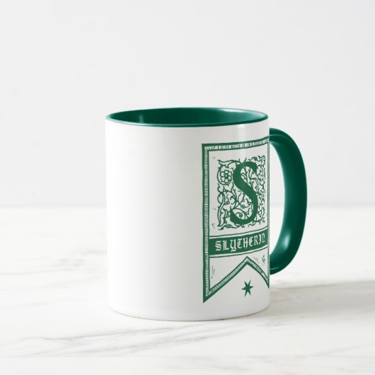 Harry Potter | Slytherin Monogram Banner Tasse (VorderseiteRechts)