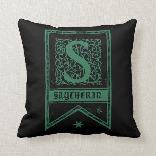 Harry Potter   Slytherin-Monogrammfahne Kissen