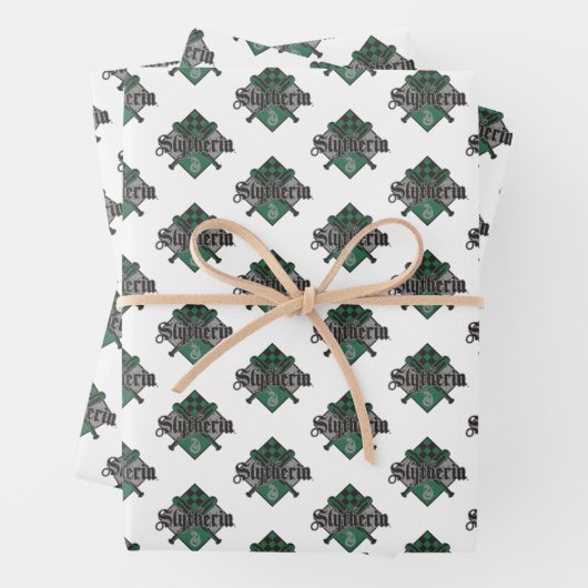 Harry Potter Slytherin | QUIDDITCH™ Crest Geschenkpapier Set (Beispiel)