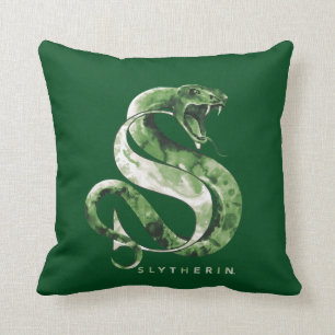 Harry Potter   SLYTHERIN™ Schlange Wasserfarbe Kissen