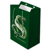 Harry Potter | SLYTHERIN™ Schlange Wasserfarbe Mittlere Geschenktüte (Rückseite Schrägansicht)