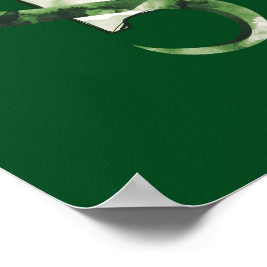 Harry Potter | SLYTHERIN™ Schlange Wasserfarbe Poster (Ecke)