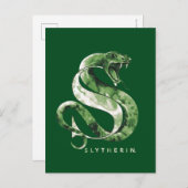 Harry Potter | SLYTHERIN™ Schlange Wasserfarbe Postkarte (Vorne/Hinten)