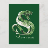 Harry Potter | SLYTHERIN™ Schlange Wasserfarbe Postkarte (Vorderseite)