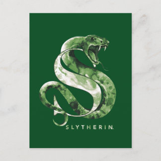 Harry Potter | SLYTHERIN™ Schlange Wasserfarbe Postkarte