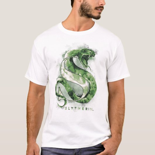 Harry Potter | SLYTHERIN™ Schlange Wasserfarbe T-Shirt (Vorderseite)