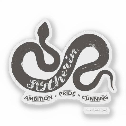 Harry Potter | SLYTHERIN™ Silhouette Typografie Aufkleber (Vorderseite)